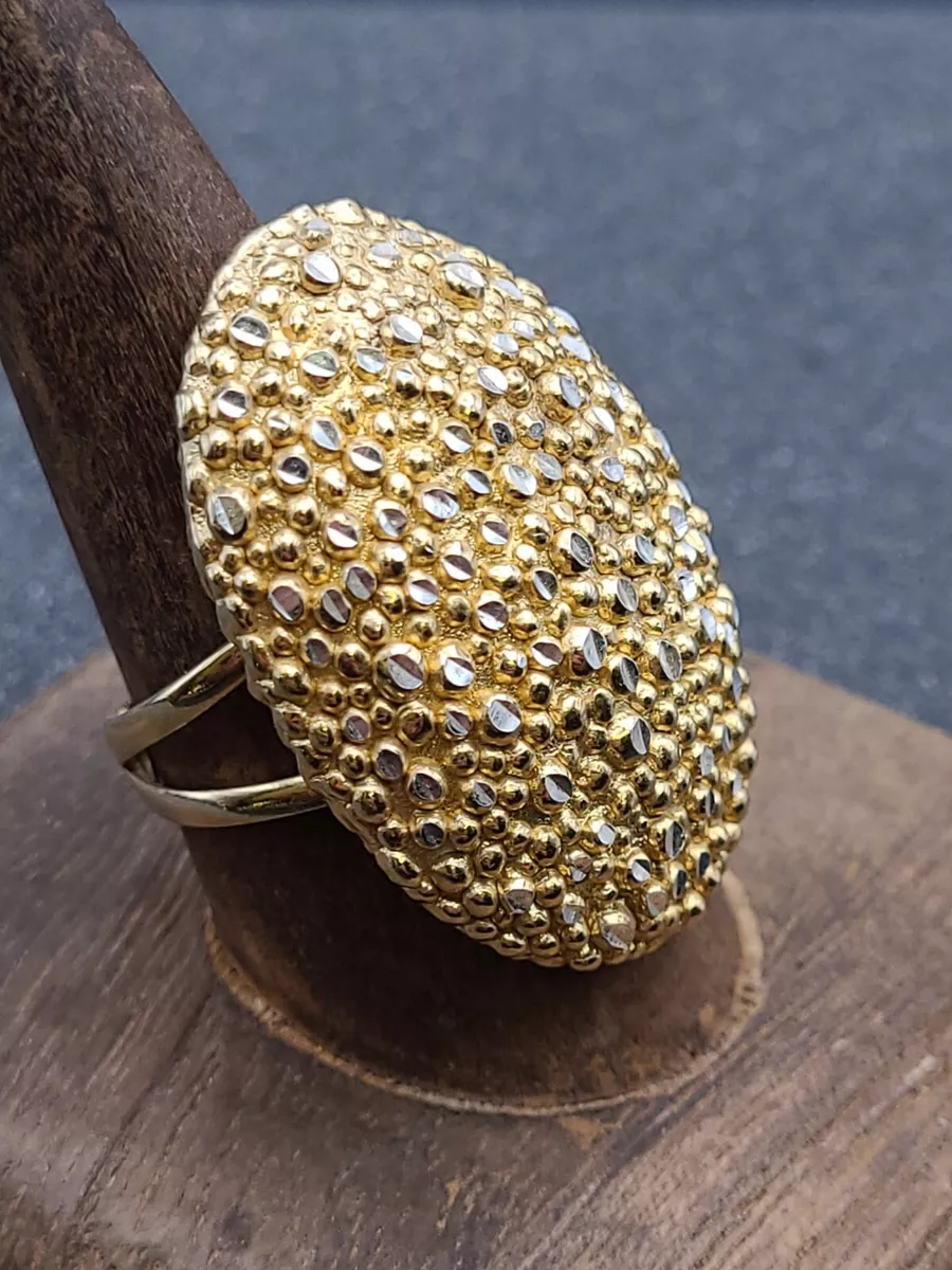Signed JCM .925 Sterling Silver Gold Washed Ring Size 10.25 eBay