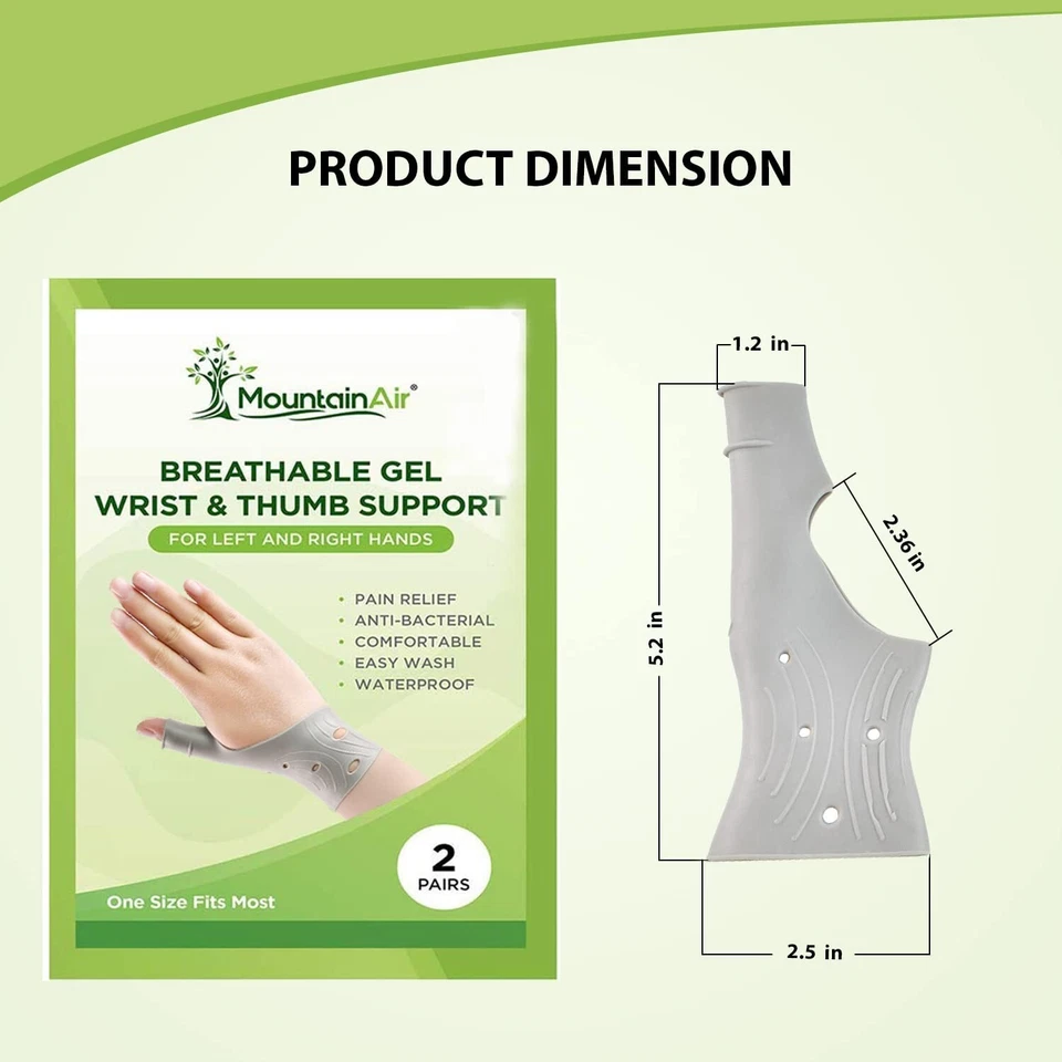 Guantes de soporte para muñequeras para túnel carpiano y artritis - férula para pulgar para Immob Foto 3 de 4