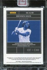 2022 Panini Three And Two Brennen Davis #AJ-BD /49 Auto Patch Cubs