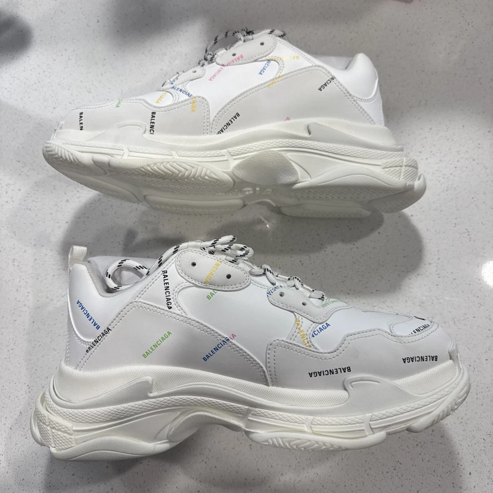 Balenciaga Triple S Sneaker ‘All Over Logo - White’ - Image 2 of 4