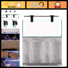 Dual Adjustable Aquarium Light Arm Mount Kit - Flexible, Easy Install, 24-36" Fi