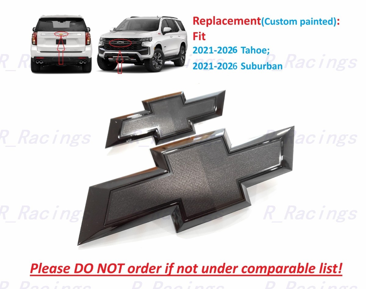 2021-2025 Chevrolet OEM NEW 2021 GM Chevrolet Suburban Tahoe Emblem Bowtie Emblems In Black - Foto 12