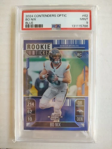 2024 Contenders Optic Bo Nix - Blue /99 -  PSA 9