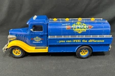 1993 Marx Toys Blue Sunoco Motor Fuel Truck Coin Bank - No Lights or Sound