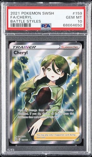2021 POKEMON SWORD & SHIELD BATTLE STYLES #159 FULL ART/CHERYL PSA 10