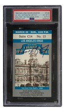 Wayne Gretzky Signed 1994 LA Kings vs Sharks Goal 800 Game Ticket PSA 6 Auto 9