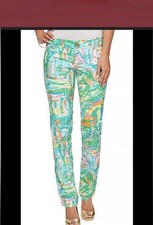 Lilly Pulitzer Callahan Chino - Sea Salt and Sun, Size: 4