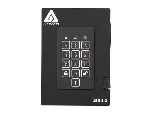 APRICORN Aegis Padlock Fortress 1TB USB 3.0 Portable FIPS 140-2 Encrypted - Picture 3 of 5