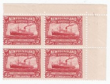 TERRE-NEUVE 146 BLOC DE 4 TIMBRES MNH