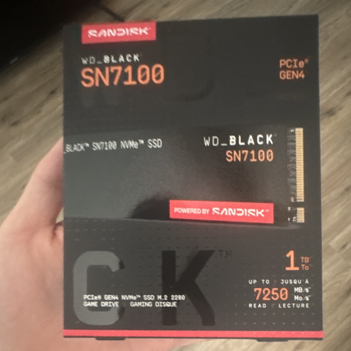 SanDisk WD_BLACK SN7100 1TB PCIe Gen4 NVMe M.2 2280 Gaming SSD