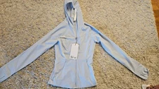 Lululemon Women Mist Over Windbreaker Light Blue Windmill Water Repellent Size 2