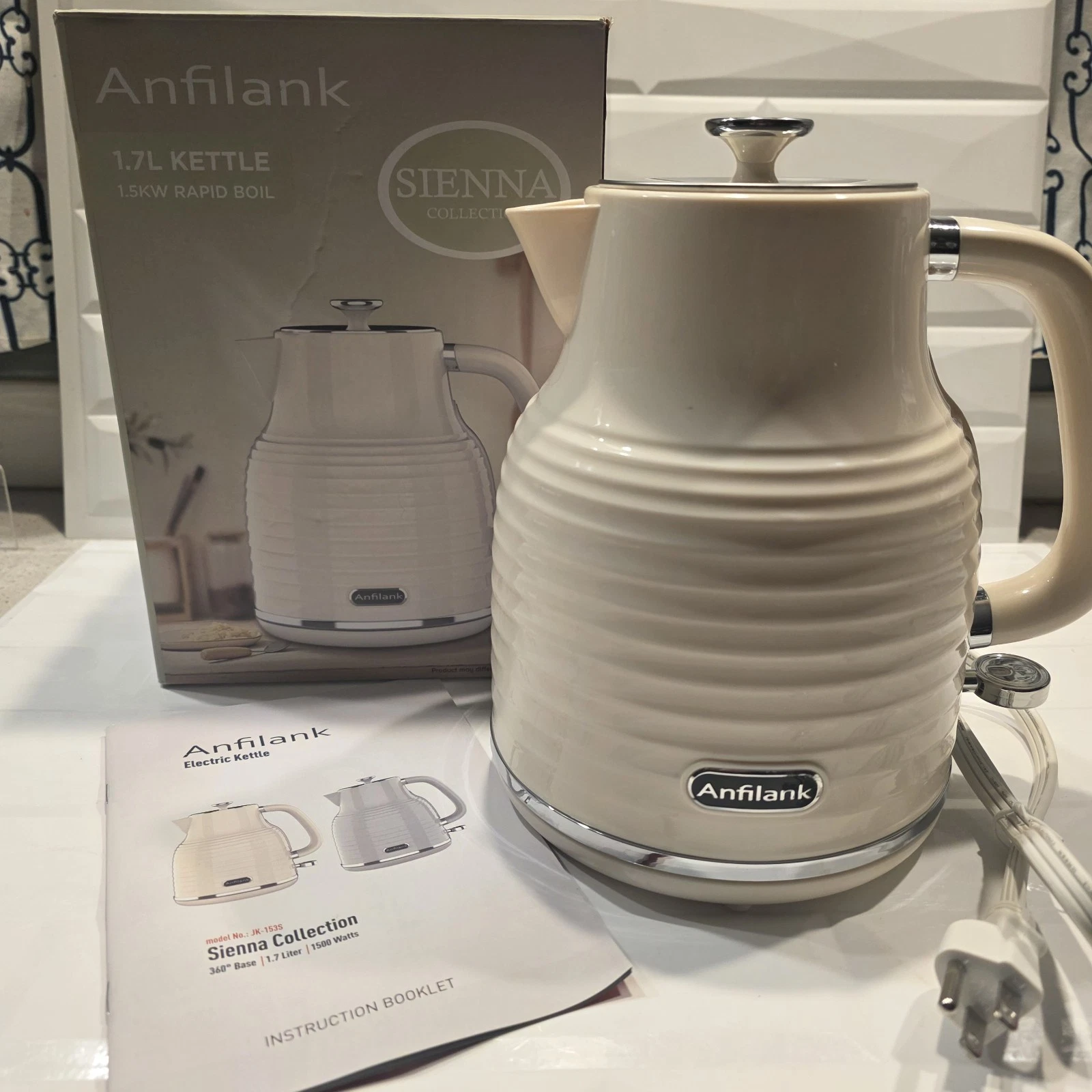 Anfilank Electric Kettles Fast Boil, 1.7L Sienna Collection Kettle, BPA Free
Opens in a new window o