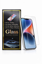 2 Pack Tempered Glass Screen Protector for iPhone 15 16 17 Pro Max HD Clear