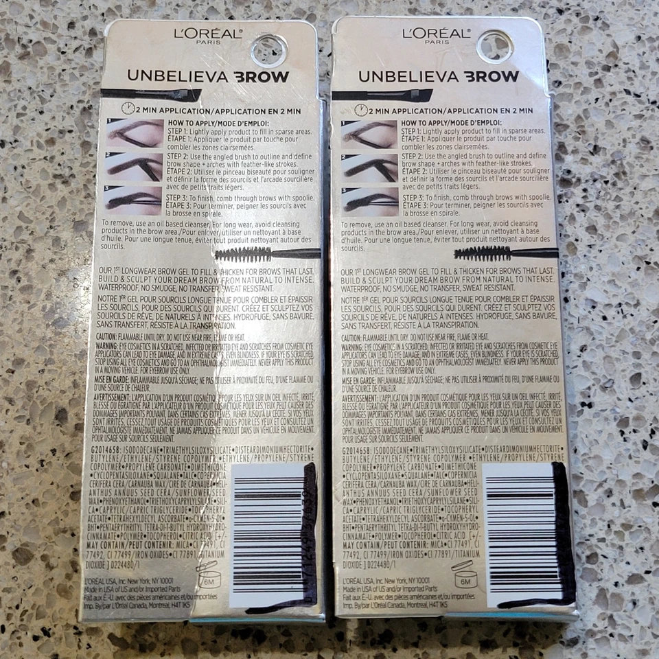 2 L'Oréal Unbelieva-Brow Waterproof Brow Gel LIGHT BRUNETTE #565 0.15 oz✨️NEW - Image 4 of 4