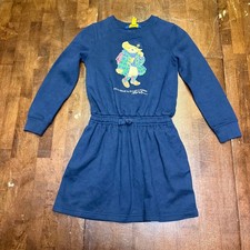 Polo Ralph Lauren Polo Bear Sweatshirt Dress Kids Size S 7 Navy Blue Graphic