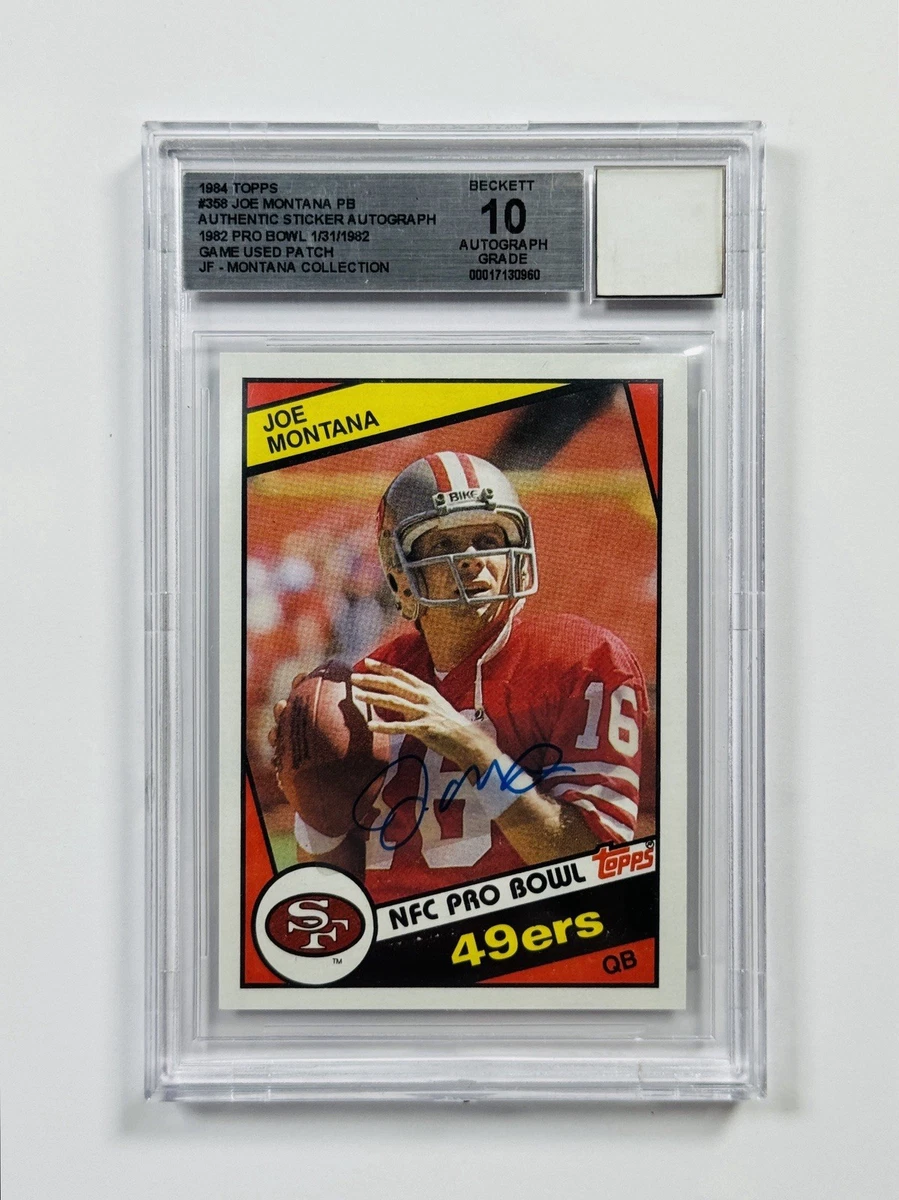 Topps Joe Montana Autographed Football Sports Trading Cards