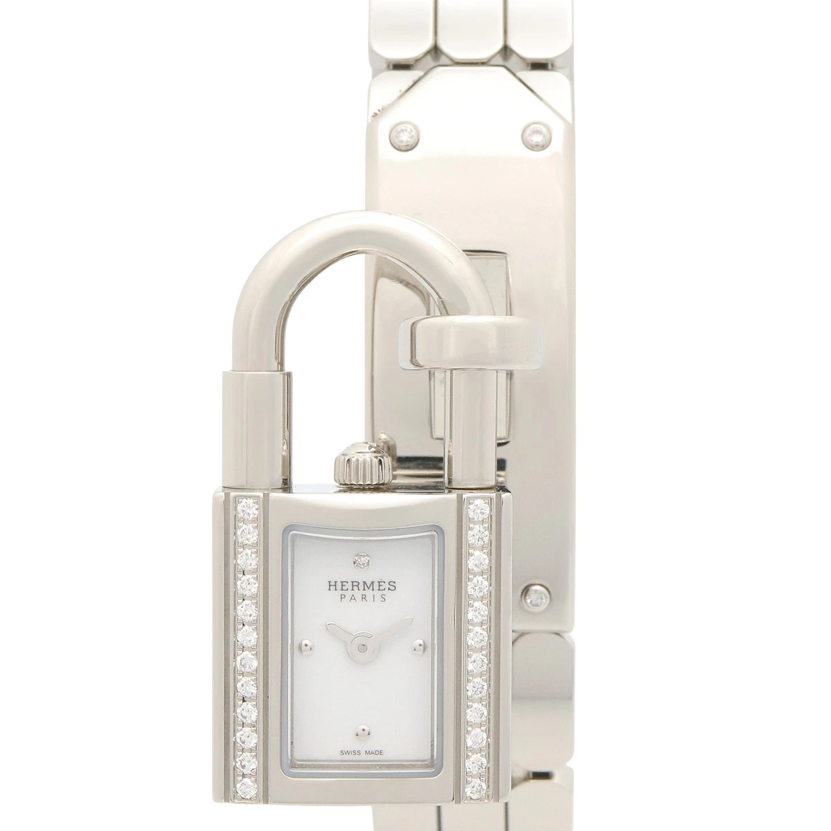 Luxury Style Kelly Padlock Wristwatch in Silver Tone Wait… you main image 2