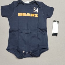 Nfl Urlacher 54 Chicago Bears Infant Bodysuit 12M 100 Cotton Navy Blue 148