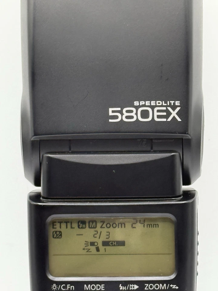 Вспышка Canon Speedlite 580EX • проверенная работа • чистая с чехлом и аккумуляторами - Изображение 4 из 4