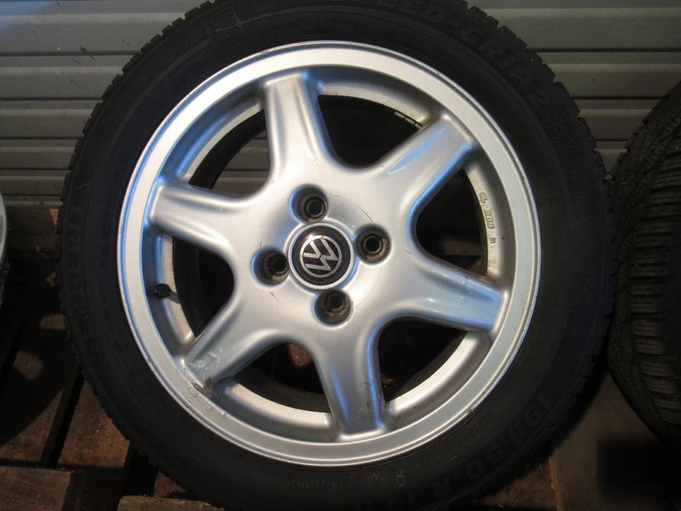 orig Alu Winterräder BBS RD070 VW Golf 3 Passat 195/50 R15 6Jx15 ET45 1H0601025 - Bild 3 von 4