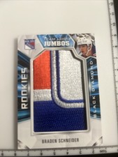 2022-23 Black Diamond Rookie Team Logo Jumbos Patch Braden Schneider