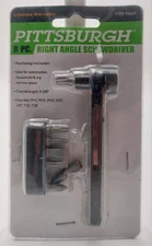 Pittsburgh Right Angle Ratcheting Screwdriver 8-Piece Set Item #92630