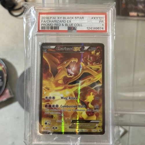 POKEMON 2016 XY RED & BLUE COLLECTION PROMO CHARIZARD XY121 EX PSA 1
