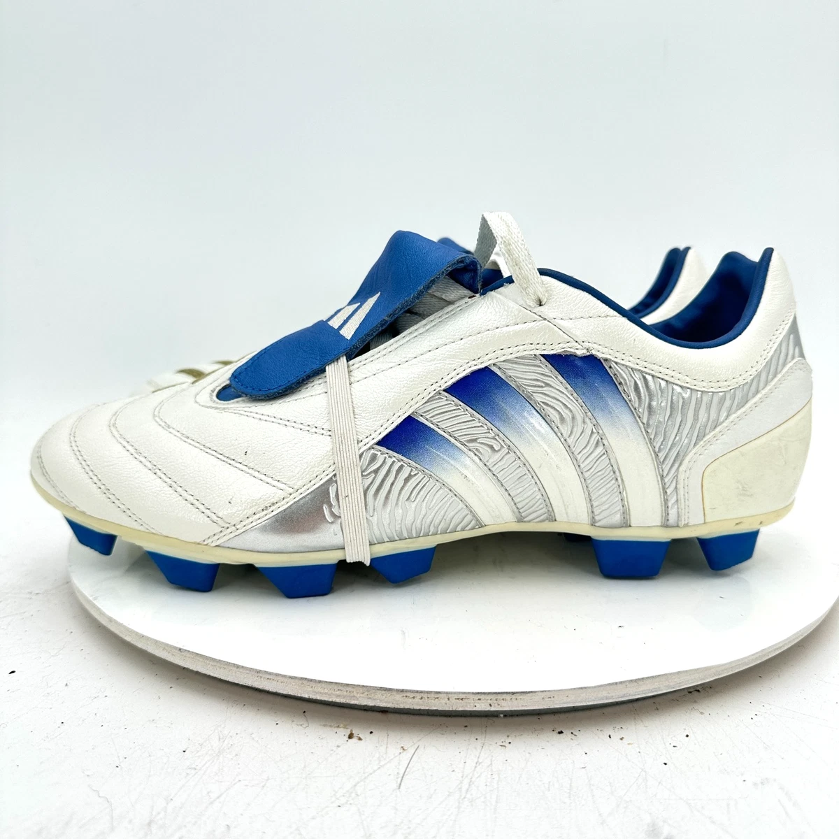 Adidas Men’s Predator x TRX FG White/Navy Cleats — Athletic Soccer Shoes Adidas Predator X CL White Blue Kids FG – Classic Soccer Cleats main image 2