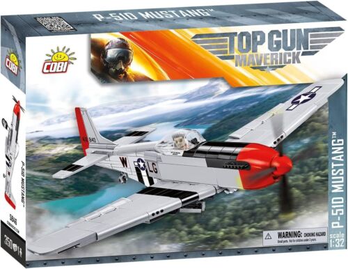 COBI, Avion militaire TOP GUN MUSTANG P-51D – 340 Pièces, échelle 1/32, COB5846