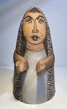 RAUL CORONEL CERAMIC MID CENTURY MODERNIST ART POTTERY SCULPTURE SIGNED 1963