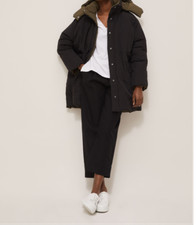 Bnib John Lewis Kin Reversible Puffer Jacket,black/khaki Uk12(10-18avail)rrp£149
