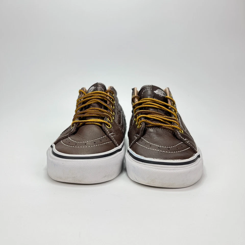 Vans Pro Clásico Cuero Marrón Parte Superior Baja Sk8 Zapatos de Skate Atléticos Juveniles Talla 6.5 Foto 3 de 4