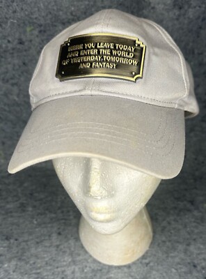 Disney Parks Adult Base Ball Hat Cap Metal Entrance Plaque Here You Leave Today