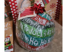 $100 CHRISTMAS SARAN WRAP Ball Game  - $20 cash center, Candy + PRIZES! 