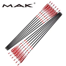 6/12Pcs 31'' Archery Carbon Arrows Sp500 Turkey Feather OD 7.6mm For Bow Hunting