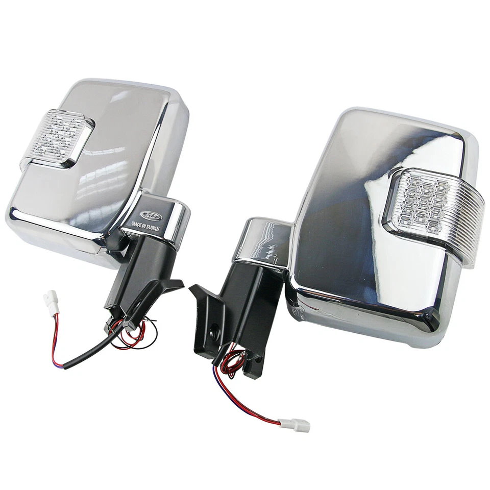 Chrome Exterior Side Mirror For w/ LED For Toyota Land Cruiser 70 1984-ON  4 dr - Imagem 3 de 4