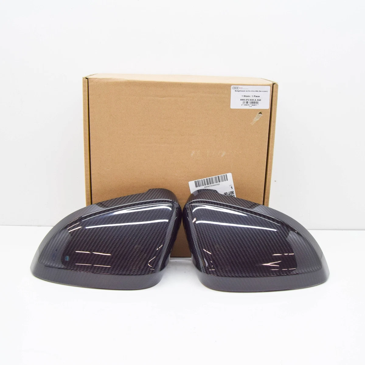 AUDI A4 B9 Exterior Mirror Housing Trim Set Carbon 8W0072530A3Q0