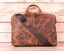 13 Inchs Laptop Bag - Genuine Leather Laptop Bag, Waterproof Laptop Case,