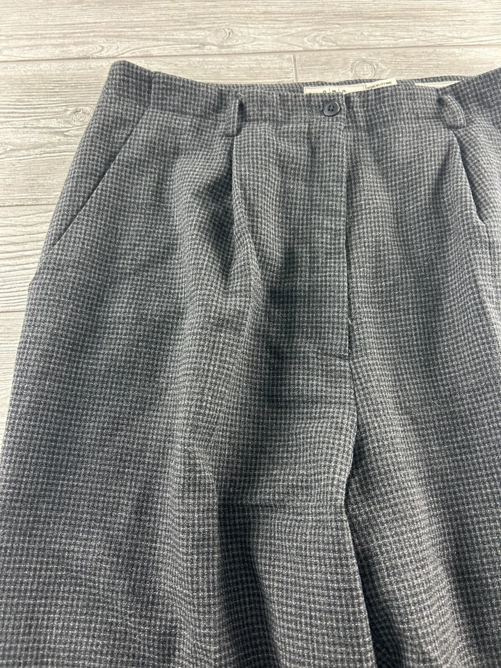 Pantalón Eddie Bauer clase Mujer Talla 16 Plisado Negro Micro Cuadros Foto 2 de 4