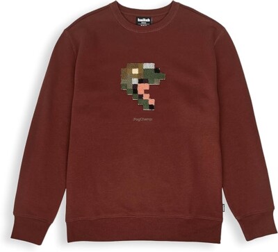 NEW Twitch Chenille Graphic Crewneck Sweatshirt Sweater - 3D Pog Pixel - Small