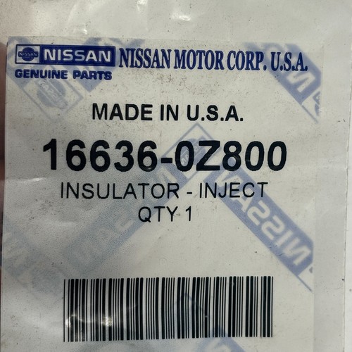 NISSAN 166360Z800 VARIOUS INSULATOR, FUEL INJECTOR 16636-0Z800 | eBay
