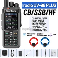 HamGeek UV-98 Plus 10W 1024CH Walkie Talkie VHF UHF Transceiver w/Donut AM tp1
