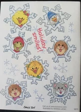SUZY'S ZOO "HOLIDAY SMILES!" STICKER SHEET #9875