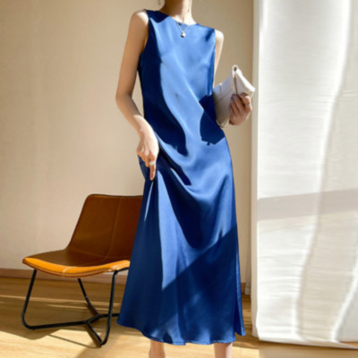 Lady Summer A-line Long Dress Camisole Slip High Waist Sleeveless Round Neck New | eBay Lady Summer A-line Long Dress Camisole Slip High Waist Sleeveless Round Neck New | eBay