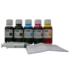 ND® Refill Inks 5x100ml + syringes for Canon inkjet printer Cartridge