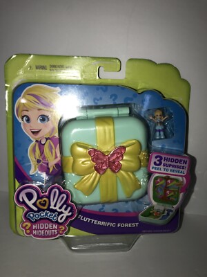 Polly Pocket Hidden Hideouts Flutterrific Forest Playset Hidden Surprises New