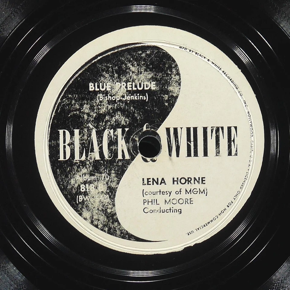 LENA HORNE More Than You Know / Blue Prelude BLACK & WHITE 818 VG 78 10" 1946 - Image 3 of 4