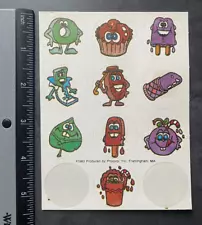 Vintage 80's 1983 Scratch 'n Sniff and Smell Sticker Sheet Partial Procorp RARE