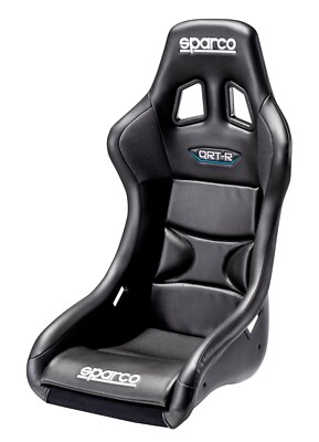 Sparco QRT-R Racing Bucket Seat - Black Vinyl - FIA Approved