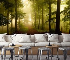 3D Forest Fog K2843 Wallpaper Mural Self-adhe...